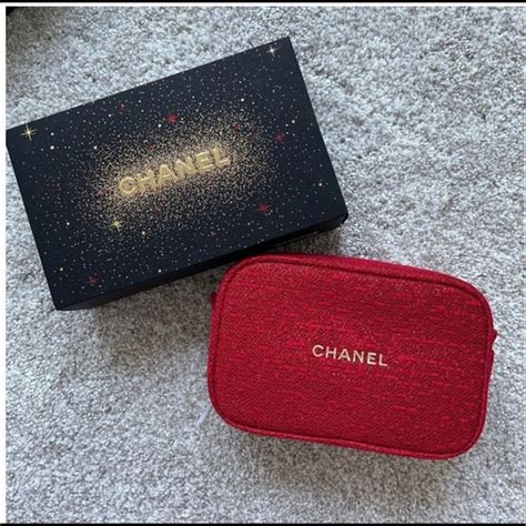 chanel holiday beauty bag|Chanel makeup gift bag.